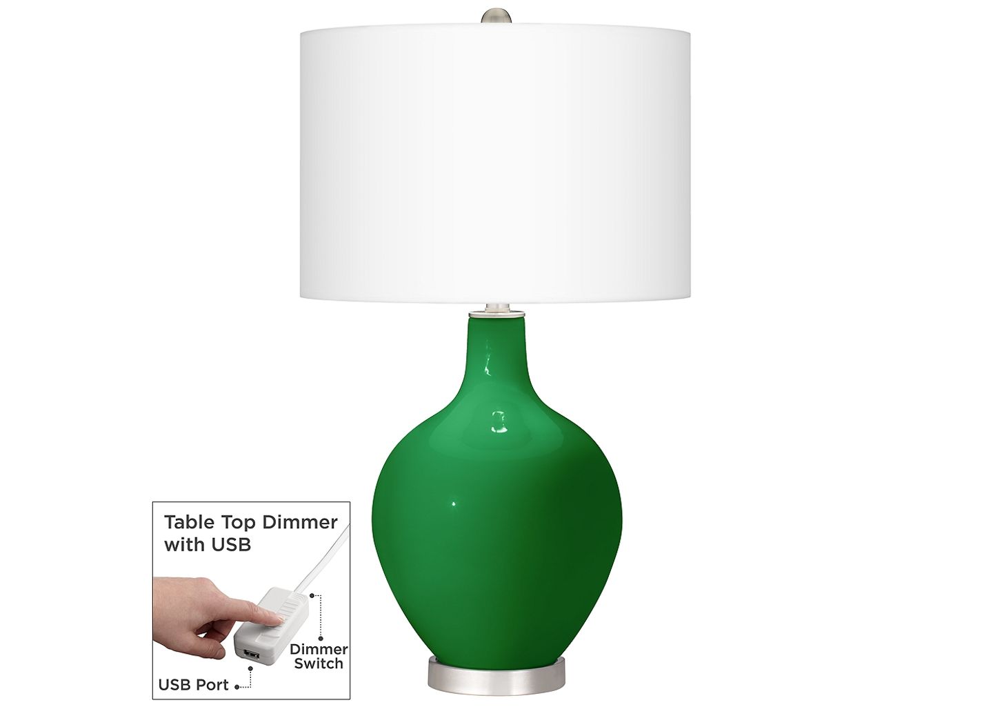 Color Plus Envy Ovo Table Lamp With Dimmer